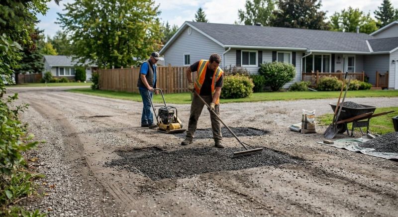 Gravel Pothole Filling in Calvert County, MD