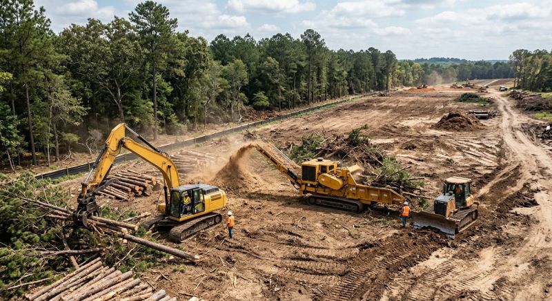 Parking Lot Land Clearing in Katy, TX